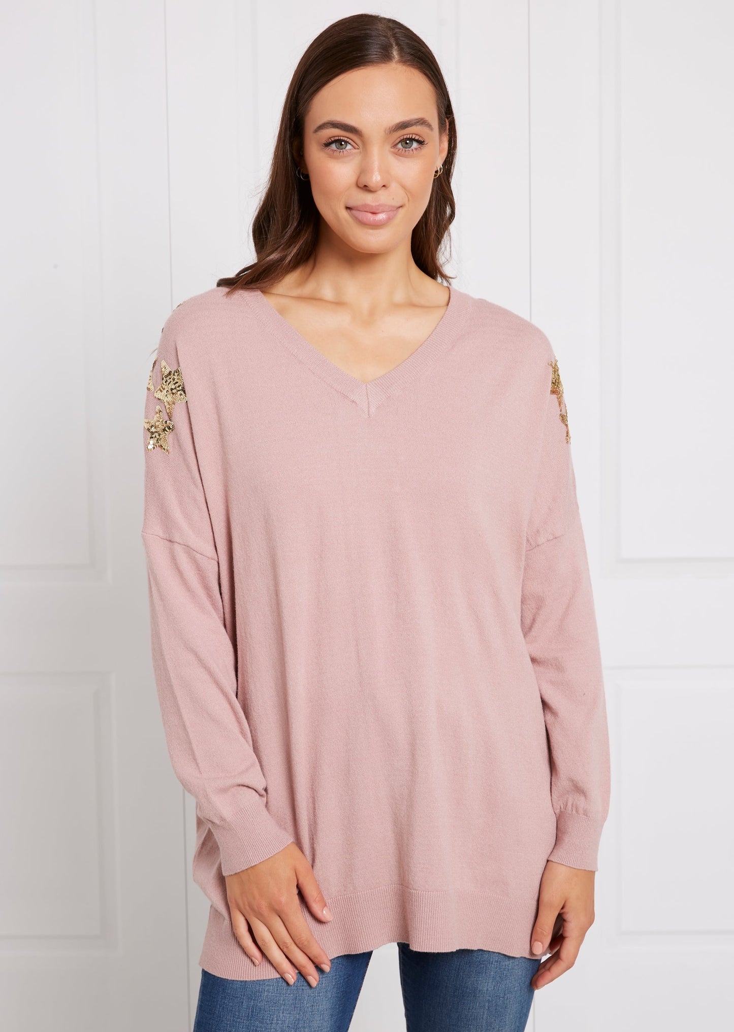 Star Sequin Knit Sweater