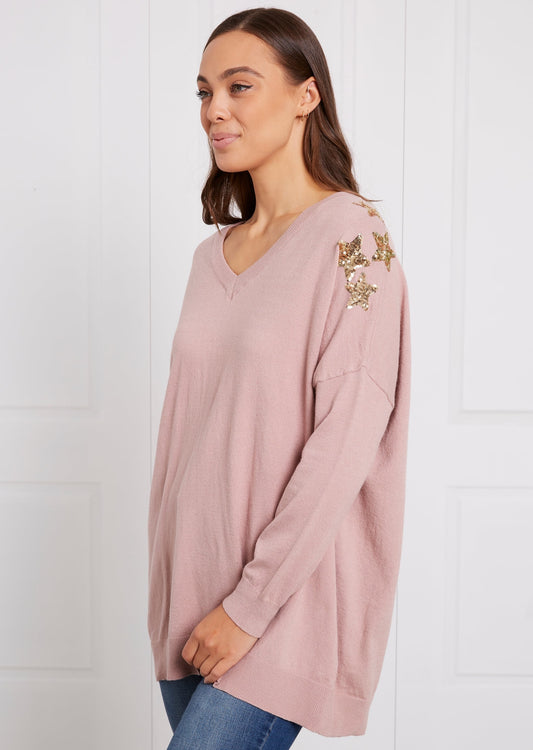 Star Sequin Knit Sweater