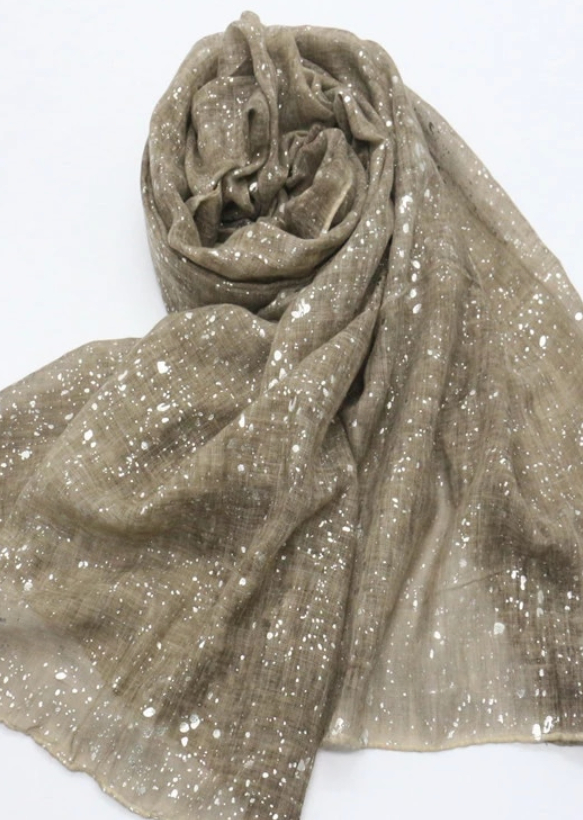 Solid Glitter Oversized Scarf