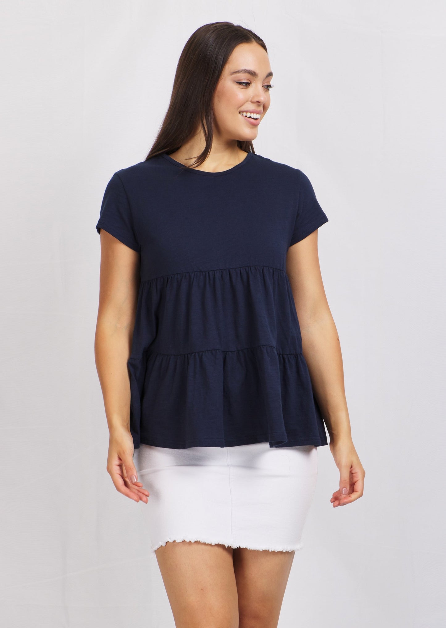 Cap Sleeve Tiered Top