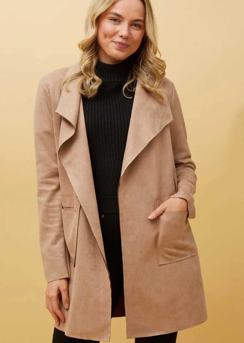 Amelia faux suede coat