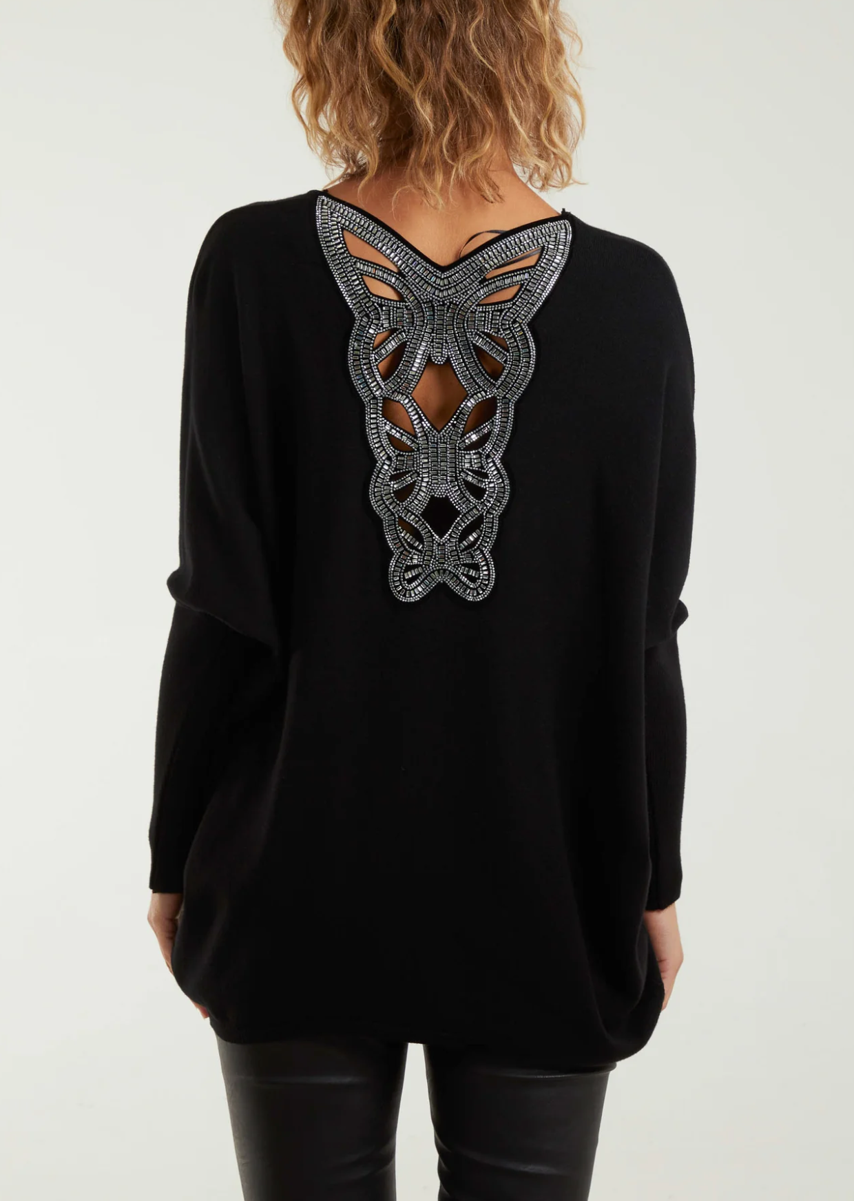 Diamante butterfly back jumper