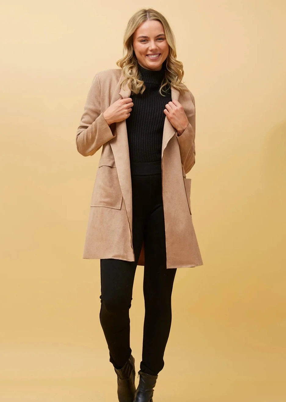 Amelia faux suede coat