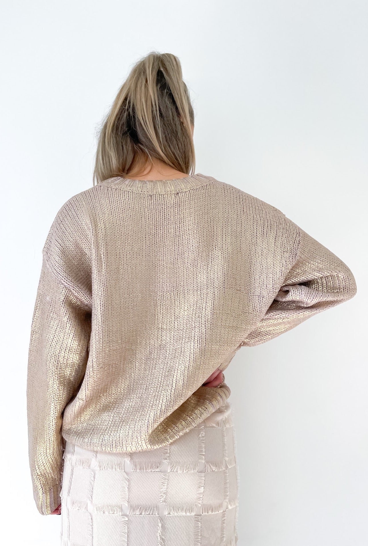 Kiara Gold Metallic Jumper