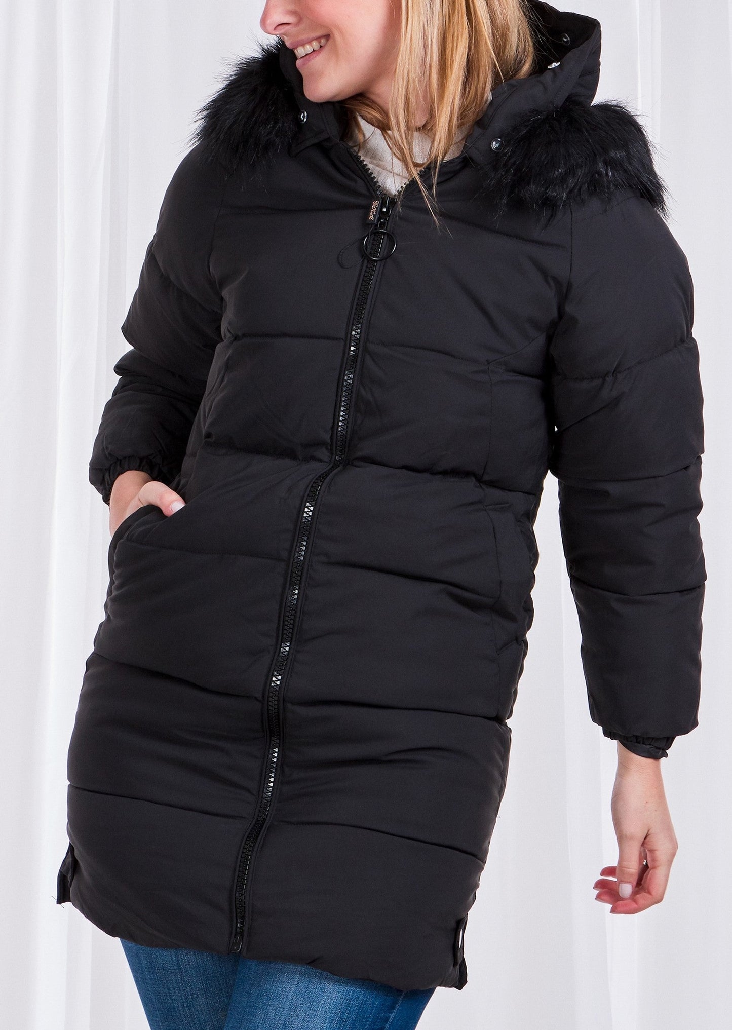 Long Hooded Puffer Jacket