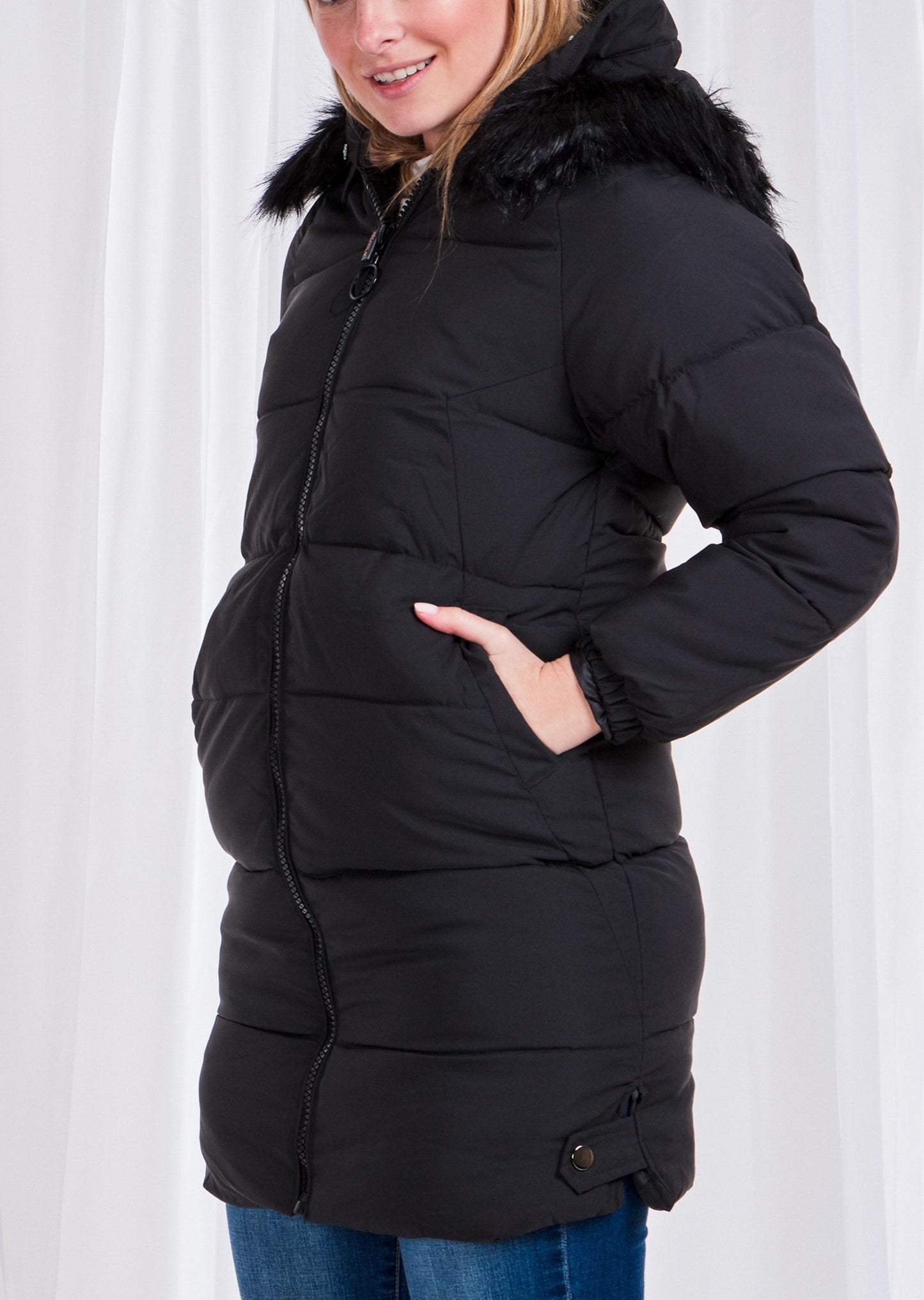 Long Hooded Puffer Jacket