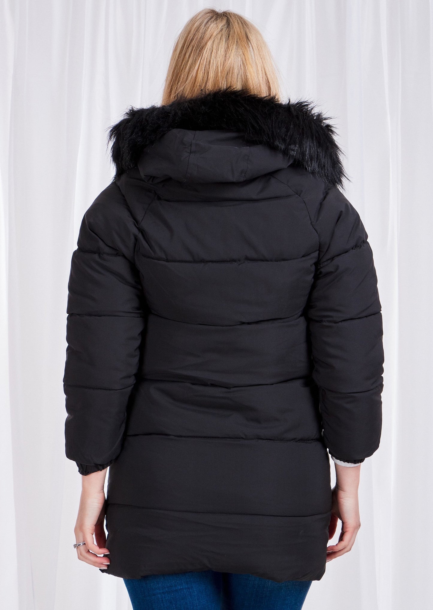 Long Hooded Puffer Jacket