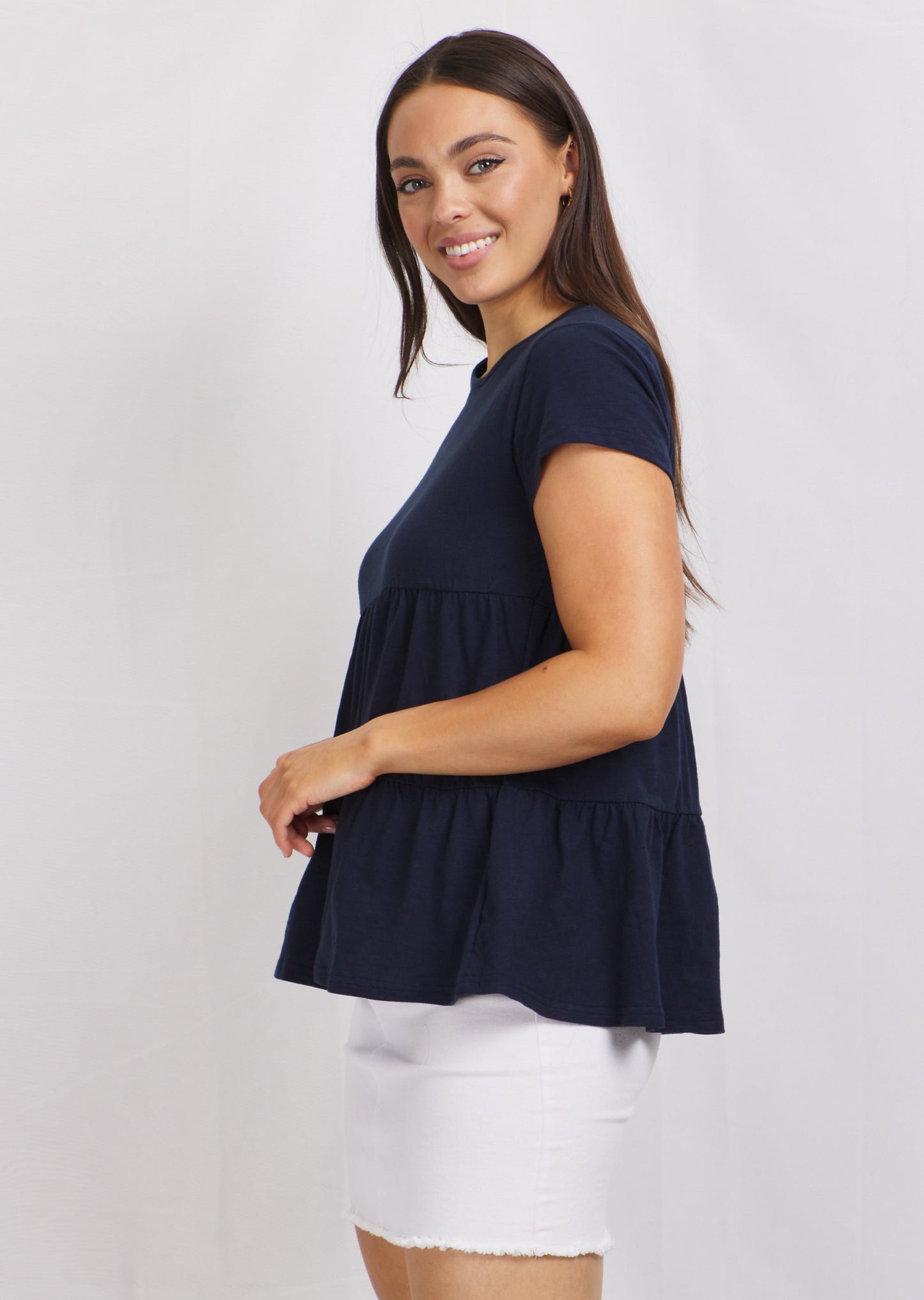 Cap Sleeve Tiered Top